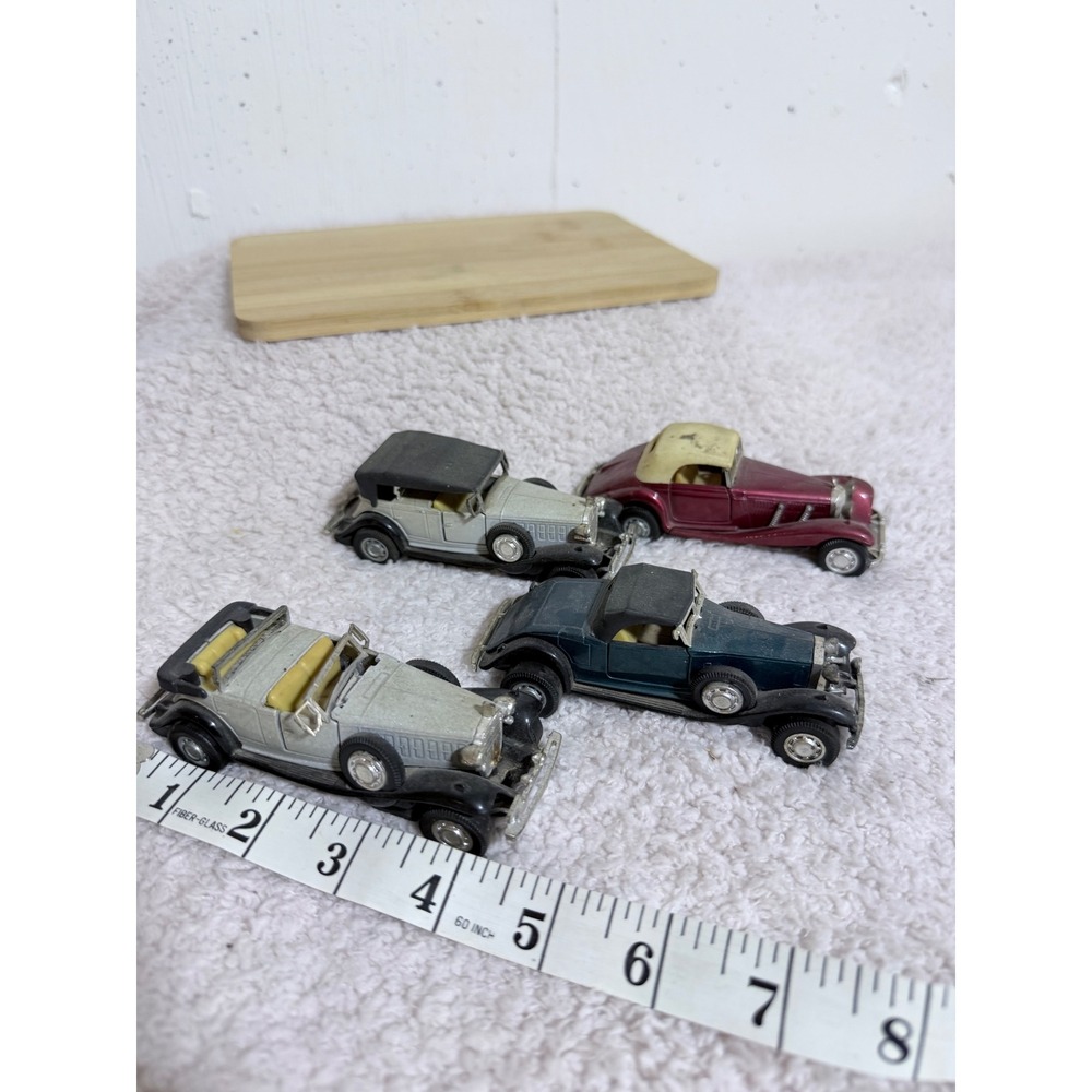 Yatming Diecast Car Lot 4 Mercedes 540K Cabriolet Vintage 8501 8502 8503 8504